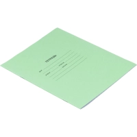 Тетрадь в зеленом офсете 12 л., крупная клетка уп. по 20 шт.,100% белизна