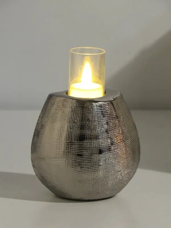 Подсвечник на 1 свечу &laquo;Глория&raquo;, d=4 см, серебро, 12.5&times;8&times;12 см