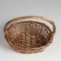 Корзина плетёная для хранения &laquo;Фональ&raquo;, лоза, с ручкой, коричневая, набор 3 шт.