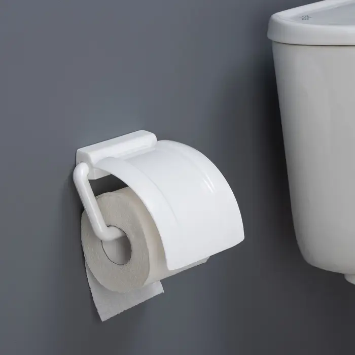 Держатель для туалетной бумаги IDEA, пластик, 6&times;17&times;4.5 см, белый