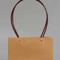 Сумка переноска для цветов, влагостойкая, крафт, 22&times;10.5&times;13.5 см