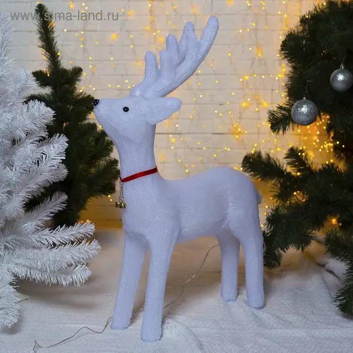 Светодиодная фигура &laquo;Олень матовый&raquo; 52&times;80&times;21 см, акрил, 80 LED, 8 режимов, 24 В, свечение белое