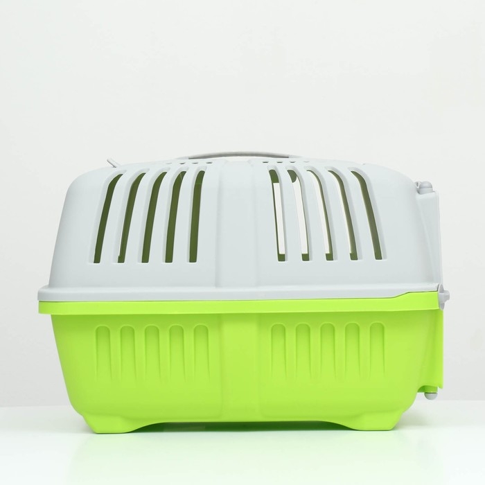 Переноска для животных пластиковая 47 х 30 х 35 см, вес до 9 кг, зелёная Переноска для животных пластиковая 47 х 30 х 35 см, вес до 9 кг, зелёная