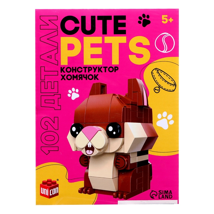 Конструктор Cute pets, Хомячок, 102 детали Конструктор Cute pets, Хомячок, 102 детали