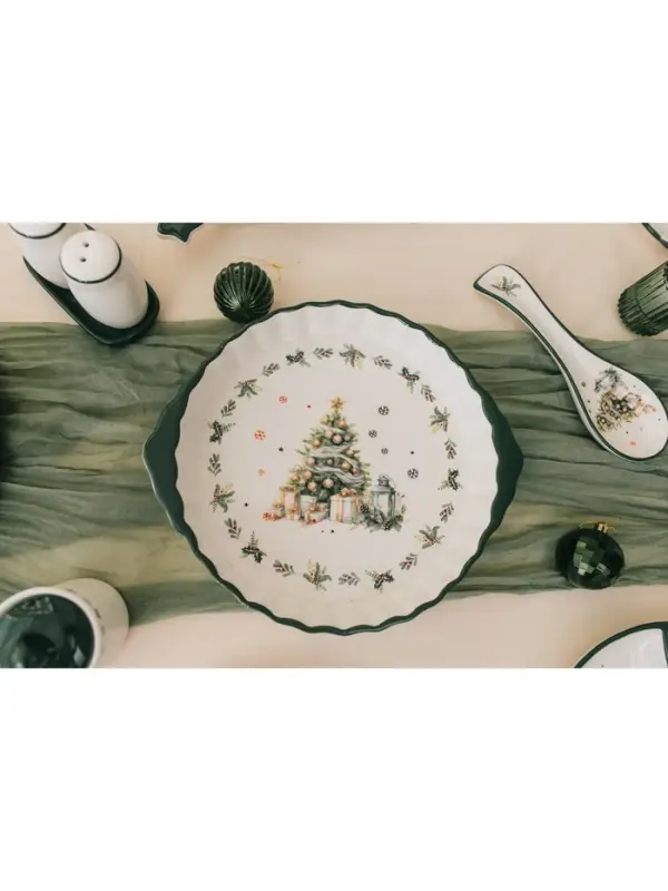 Блюдо для запекания новогоднее Доляна &laquo;Приближение чуда&raquo;, 28.8&times;25&times;4.3 см, белое