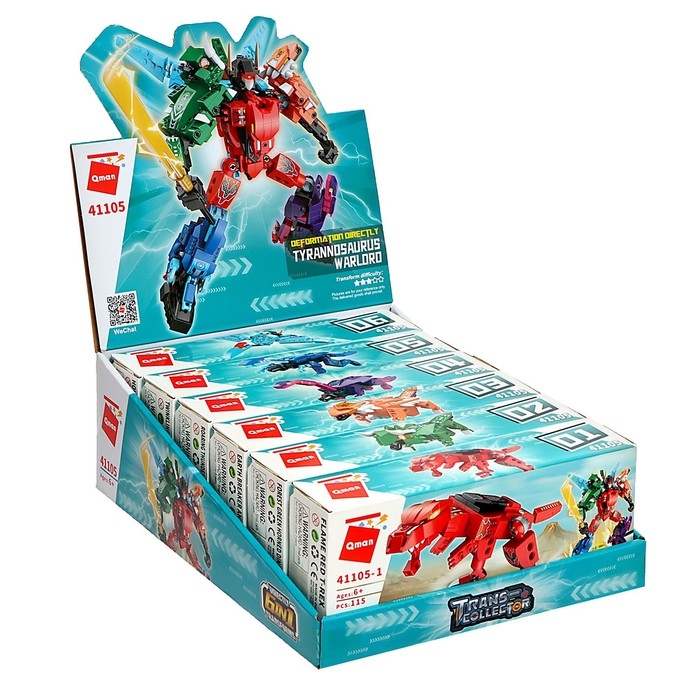 Конструктор Динобот «Вождь Тираннозавр», 6 видов, МИКС Конструктор Динобот «Вождь Тираннозавр», 6 видов, МИКС