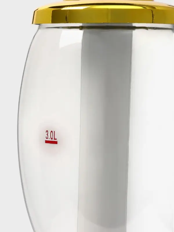 Башня пивная MonlinGold, колба 3 л, ёмкость для льда, подсветка, пластик, золотистый