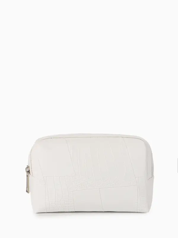 Косметичка дор Одноцвет, 16*5*10, отдел на молнии, белый