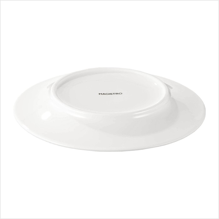 Тарелка фарфоровая обеденная Magistro Сrotone, d= 20,6 см, цвет белый Тарелка фарфоровая обеденная Magistro Сrotone, d= 20,6 см, цвет белый
