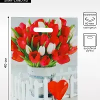 Пакет подарочный &laquo;Белиция&raquo;, полиэтиленовый с вырубной ручкой, 31&times;40 см, 60 мкм