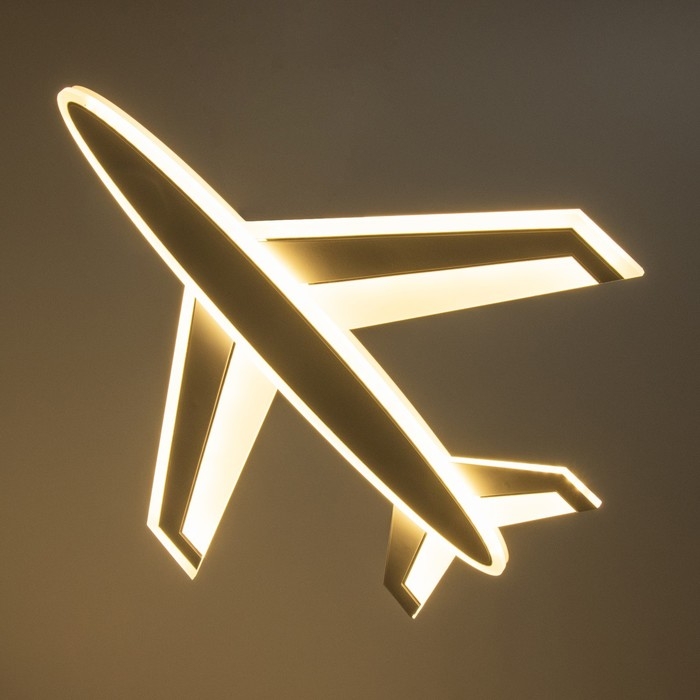 Люстра с ПДУ Люстра с ПДУ "Самолет" LED 110Вт 3000-6000К диммер белый 63х58х5,5 см BayerLux