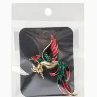 Брошь &laquo;Феникс&raquo; , цветная в золоте