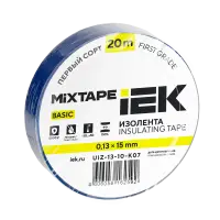 Изолента 0,13х15мм синяя 20м IEK MIXTAPE BASIC