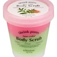 Двухцветный скраб для тела с эффектом сужения пор и экстрактом зеленого чая, 250 г