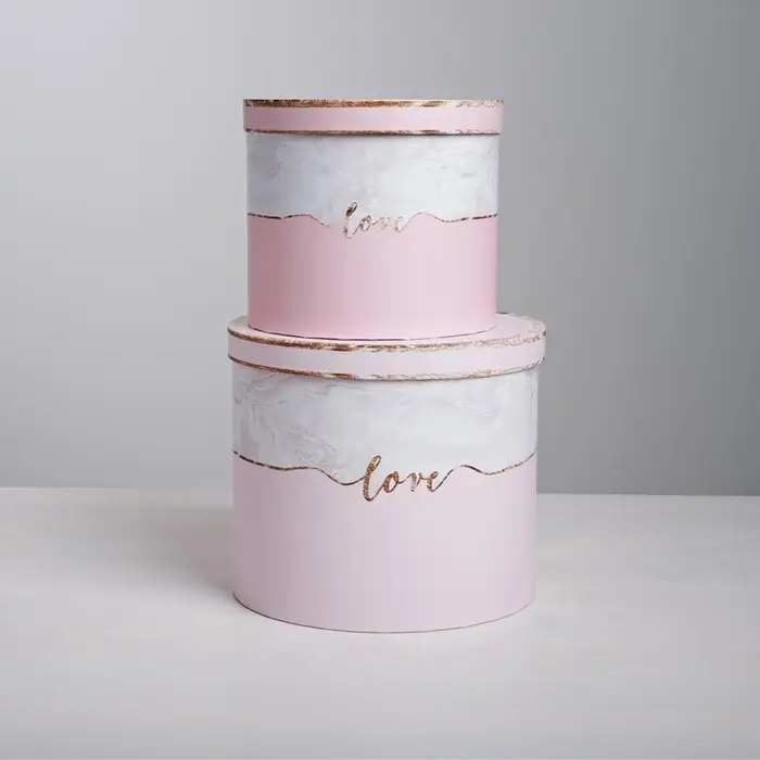 Набор коробок 4 в 1, упаковка подарочная, &laquo;Мрамор&raquo;, 14&times;14&times;13 - 20&times;20&times;17.5 см