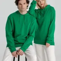 Толстовка с капюшоном унисекс Hoodie, зеленая, размер XS