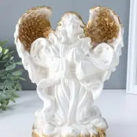Фигура "Ангелина" белая, 27х14х15 см