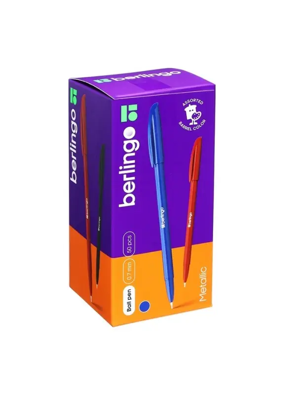 Ручка шариковая 0.7 мм, Metallic, чернила синие