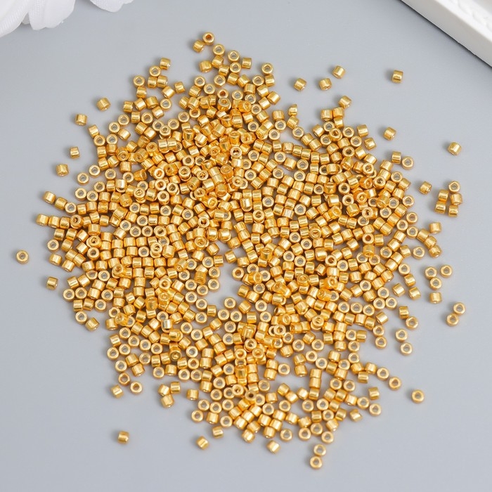 Бисер стекло 11/0  Бисер стекло 11/0 "Цилиндр. Золотой глянец" 10 гр