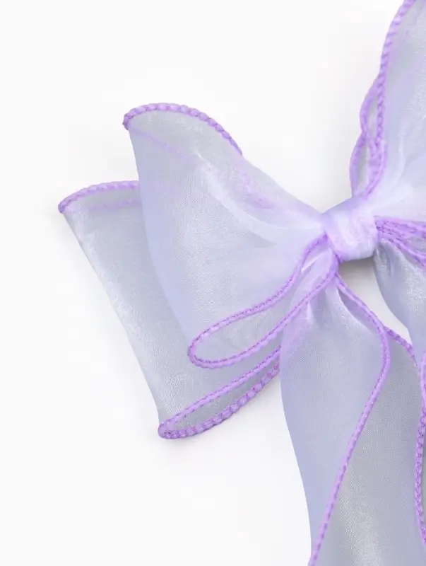 Бант для волос на заколке сиреневый, Холодное сердце
