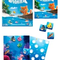 Настольная игра на скорость &laquo;Замурчательная рыбалка&raquo;, развивающая, 62 карты, 5+