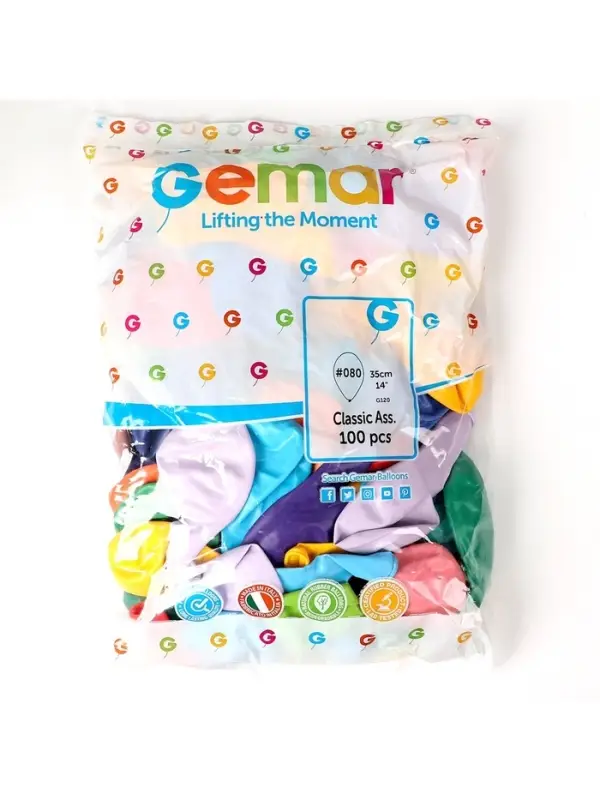 Воздушные шары латексные 14", пастель, 100 шт., МИКС