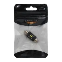 Автомобильная лампа CARTAGE, цоколь C5W, 12 В, 3 SMD, 39 мм, белый свет