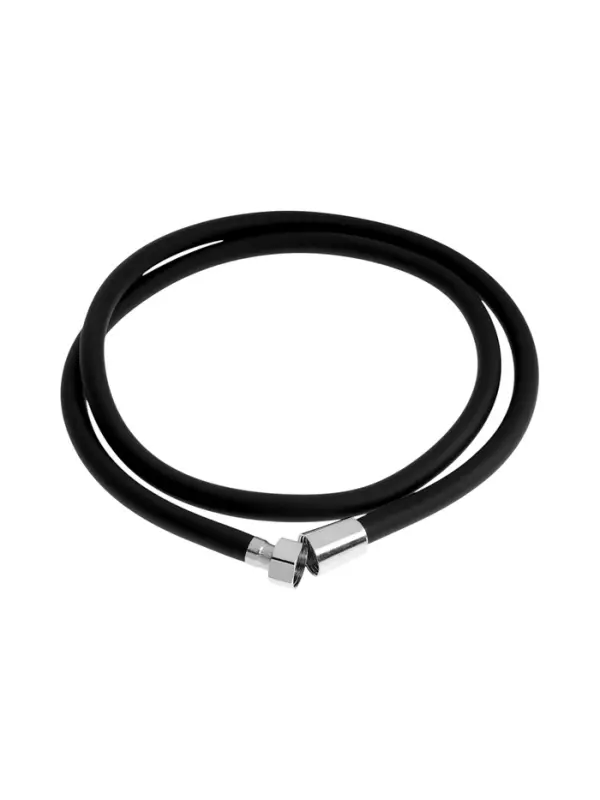 Душевой шланг ZEIN Z09PB, 150 см, антиперекручивание, латунные гайки, черный, Имп/Имп