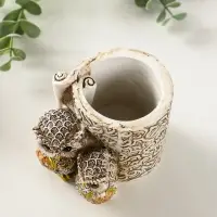 Фигурка-карандашница полистоун &laquo;Филины с орнаментом&raquo;, 6.5&times;8.5&times;9 см