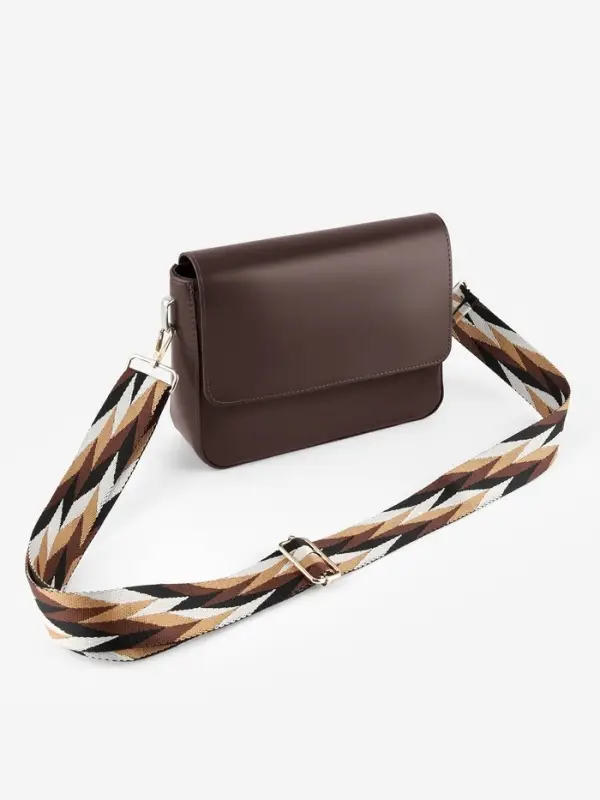 Ручка для сумки &laquo;Орнамент косичка&raquo;, стропа, с карабинами, 139&plusmn;3&times;3.8 см, бежевая, белая, чёрная