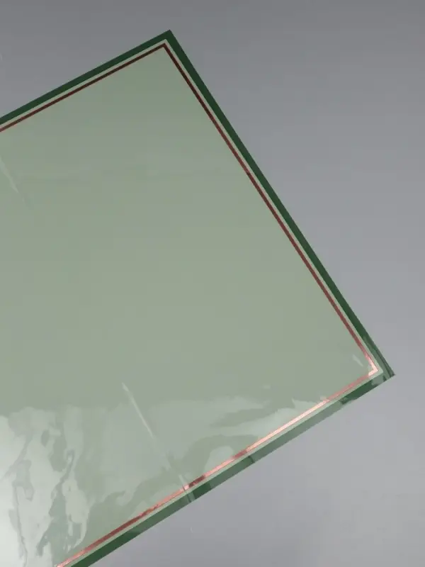 Пленка для цветов, "Двойная кайма", лаймовый сок, 57х57&plusmn;2 см