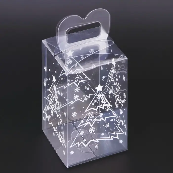 Коробка подарочная новогодняя складная ПВХ «Ёлочка в лесу» 12×7×7 см Коробка подарочная новогодняя складная ПВХ «Ёлочка в лесу» 12×7×7 см