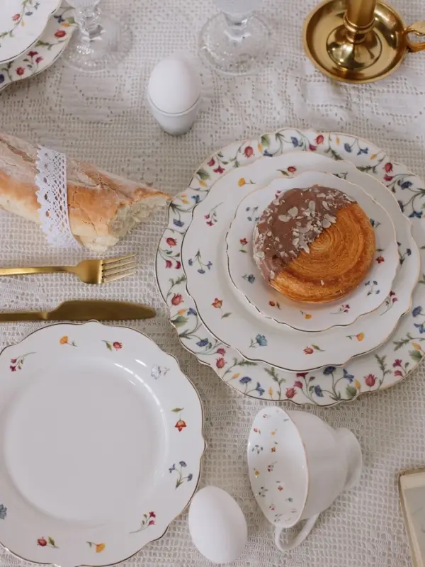 Тарелка WY Flowers song, d=20 см, фарфор, белая