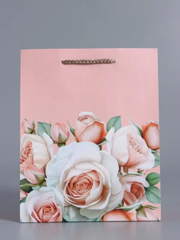 Пакет подарочный ламинированный "Улыбайся" 18 х 22,3 х 10 см