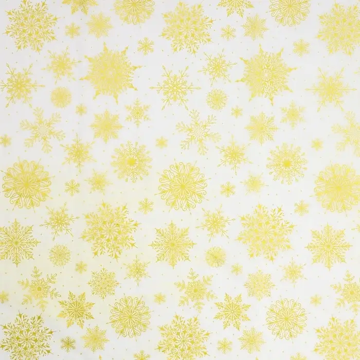 Бумага упаковочная тишью «Золотые снежинки», 50 х 70 см
