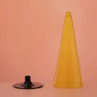 Фужер одноразовый &laquo;Фуршет&raquo;, 150-180 мл, пластик, жёлтый с чёрной ножкой