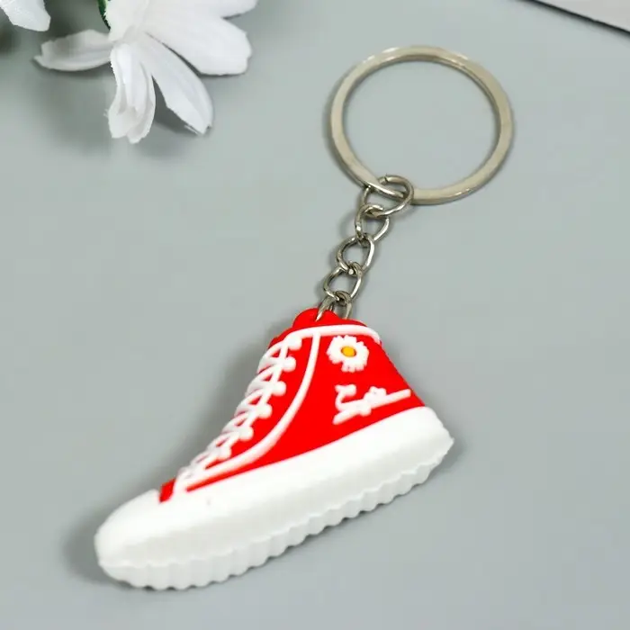 Брелок резина "Яркий кед с ромашкой" МИКС 5х3 см