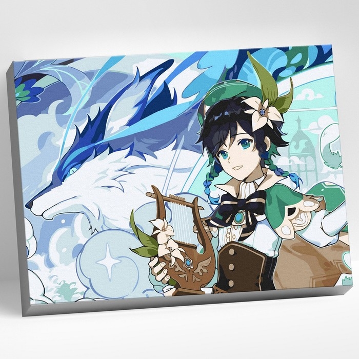 Картина по номерам 30 × 40 см «Геншин» «Венти» 24 цвета Картина по номерам 30 × 40 см «Геншин» «Венти» 24 цвета