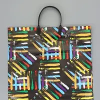 Пакет "Цветные линии", полиэтиленовый с пластиковой ручкой, 38 х 34 + 3 см, 90 мкм