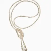 Бусы &laquo;Жемчуг&raquo;, узел, шар №2.6.8.10, цвет молочный, 60 см