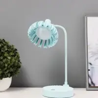 Лампа настольная RISALUX &laquo;Санди&raquo;, светодиодная, USB, АКБ, синяя, 11.7&times;14.5&times;18 см