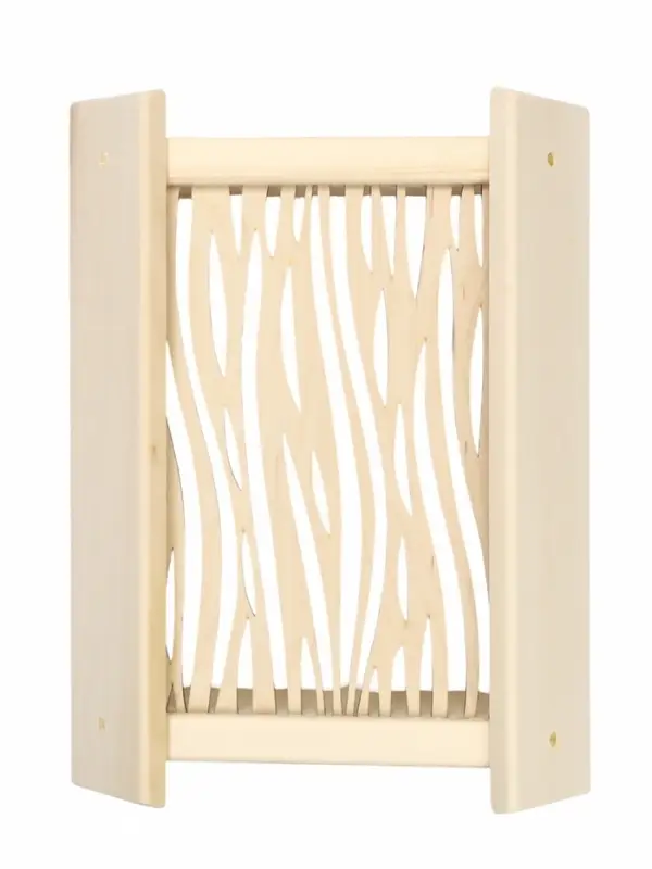 Абажур угловой для бани и сауны &laquo;Стебли&raquo;, 38&times;29&times;10.5 см, деревянный, со вставкой