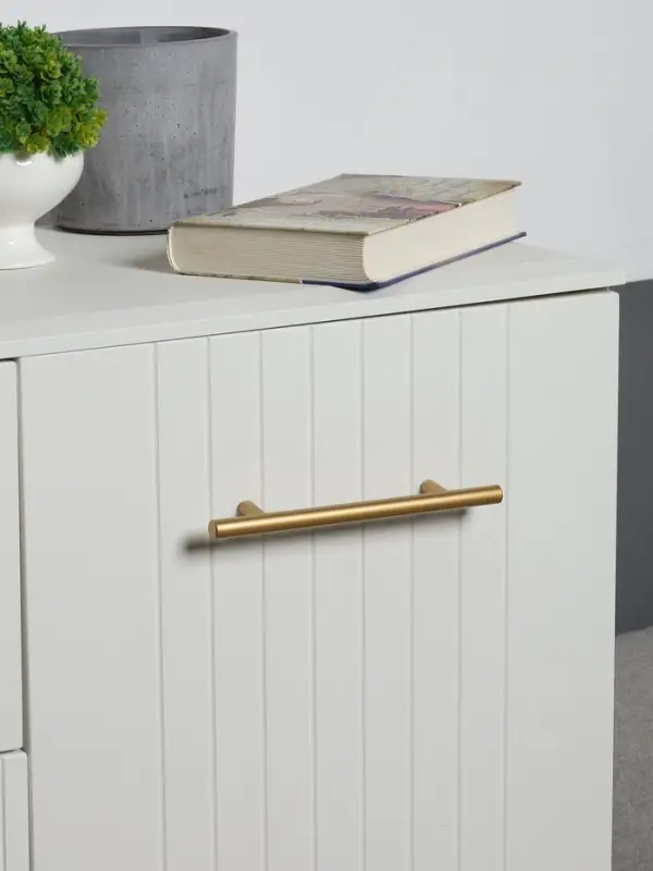 Ручка рейлинг ТУНДРА, облегчённая, d=12 мм, м/о 128/200 мм, внеш. ножка, цвет золото