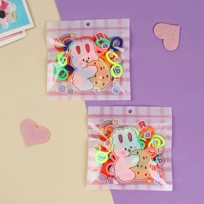 Резинка для волос  Резинка для волос "Хорошие пожелания" (набор 50 шт) зайка колор, 2 см, микс