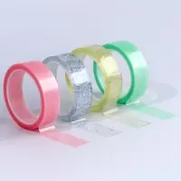 Надувающаяся клейкая лента с блестками, жёлтая, 3 м