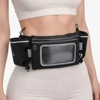 Сумка поясная туристическая, влагозащитная, 52&times;13 см, черная