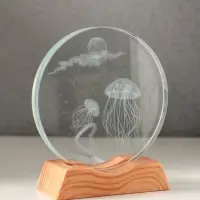 Сувенир стекло свет "Диск. Медузы" 5хLED d=10 см, USB 10х4х11,4 см Сувенир стекло свет "Диск. Медузы" 5хLED d=10 см, USB 10х4х11,4 см