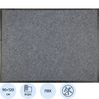 Коврик входной влаговпитывающий 90х120 см серый
