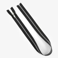 Молния металлическая, №5, разъёмная, замок автомат, 70 см, чёрная