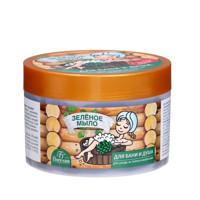 Мыло для бани и душа, для ухода за телом и волосами натуральное таежное &laquo;Зеленое&raquo; 450 мл